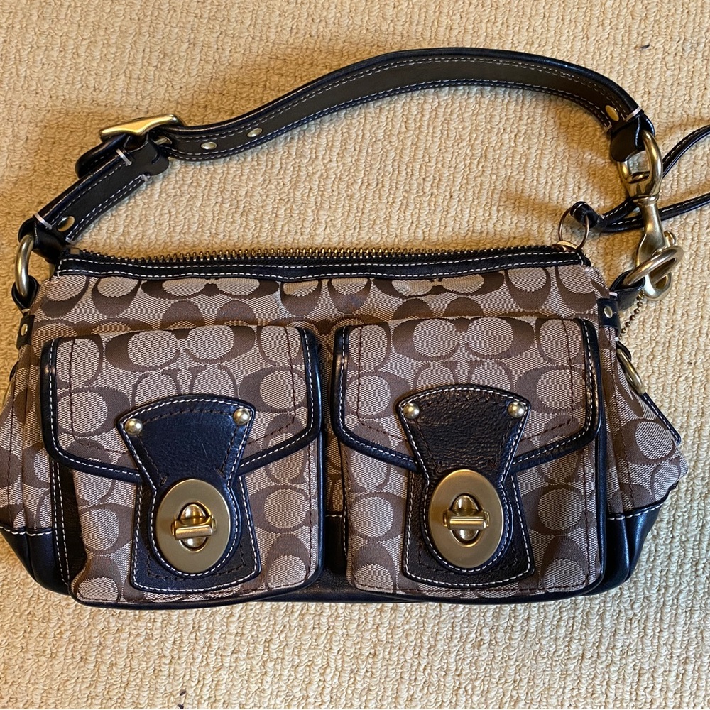 Coach Legacy Stripe Shoulder Bag LIKE NEW